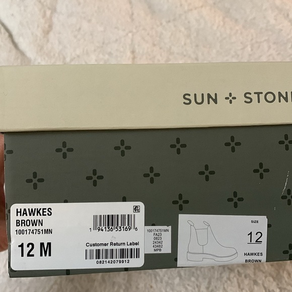 Sun + Stone Men’s brown fashion boots. New in box. Size 12. - Picture 8 of 8